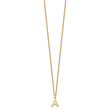 10KY Cutout Letter A Initial Necklace