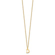 10KY Cutout Letter D Initial Necklace