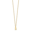 10KY Cutout Letter E Initial Necklace