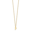 10KY Cutout Letter F Initial Necklace