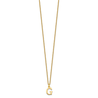 10KY Cutout Letter G Initial Necklace