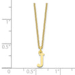 10KY Cutout Letter J Initial Necklace
