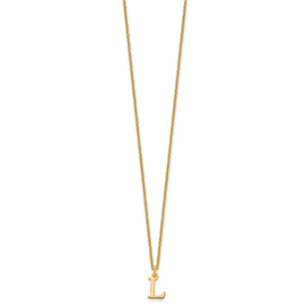 10KY Cutout Letter L Initial Necklace