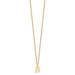 10KY Cutout Letter N Initial Necklace