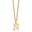 10KY Cutout Letter N Initial Necklace