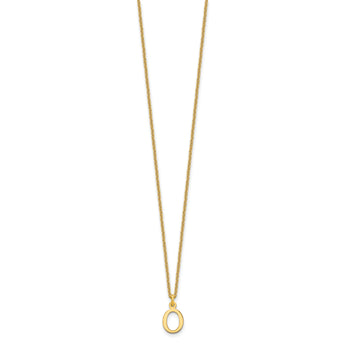10KY Cutout Letter O Initial Necklace