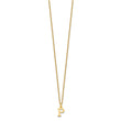 10KY Cutout Letter P Initial Necklace