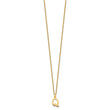 10KY Cutout Letter Q Initial Necklace