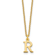 10KY Cutout Letter R Initial Necklace