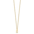 10KY Cutout Letter S Initial Necklace