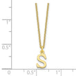 10KY Cutout Letter S Initial Necklace