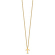 10KY Cutout Letter T Initial Necklace