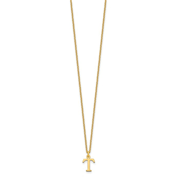 10KY Cutout Letter T Initial Necklace