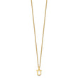 10KY Cutout Letter U Initial Necklace