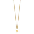10KY Cutout Letter V Initial Necklace