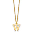 10KY Cutout Letter W Initial Necklace