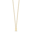 10KY Cutout Letter X Initial Necklace