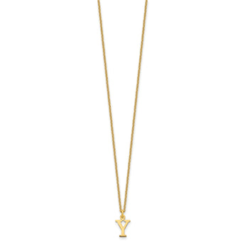10KY Cutout Letter Y Initial Necklace