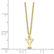 10KY Cutout Letter Y Initial Necklace