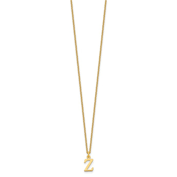10KY Cutout Letter Z Initial Necklace