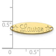 10K Small Oval with Stars Name Plate