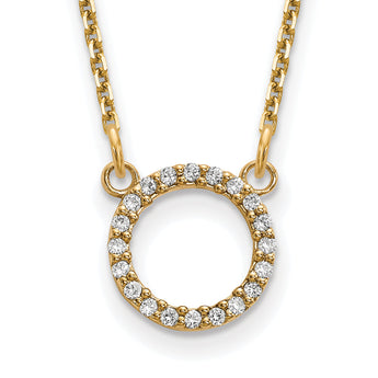 10k Diamond Open Circle Necklace