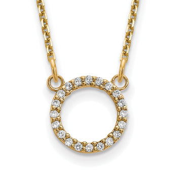 10k Diamond Open Circle Necklace 18 in - Birthstone Company