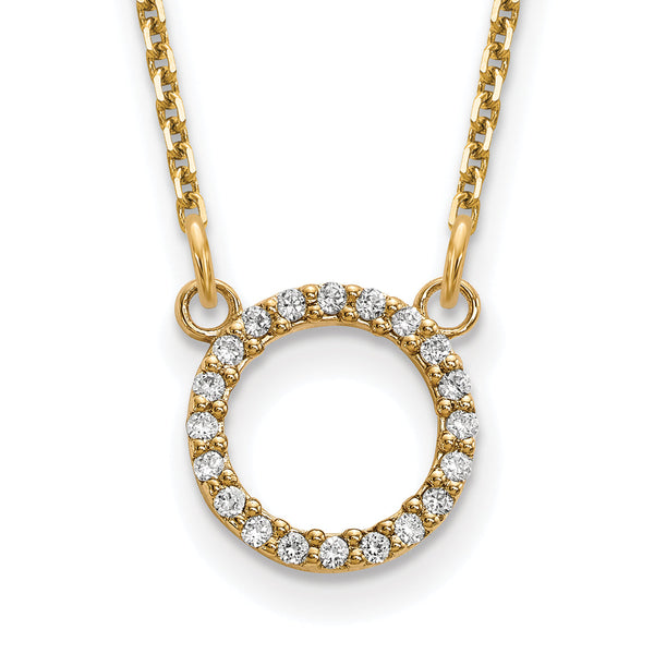 10k Diamond Open Circle Necklace