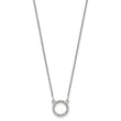 10k White Gold Diamond Open Circle Necklace