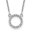 10k White Gold Diamond Open Circle Necklace - Birthstone Company