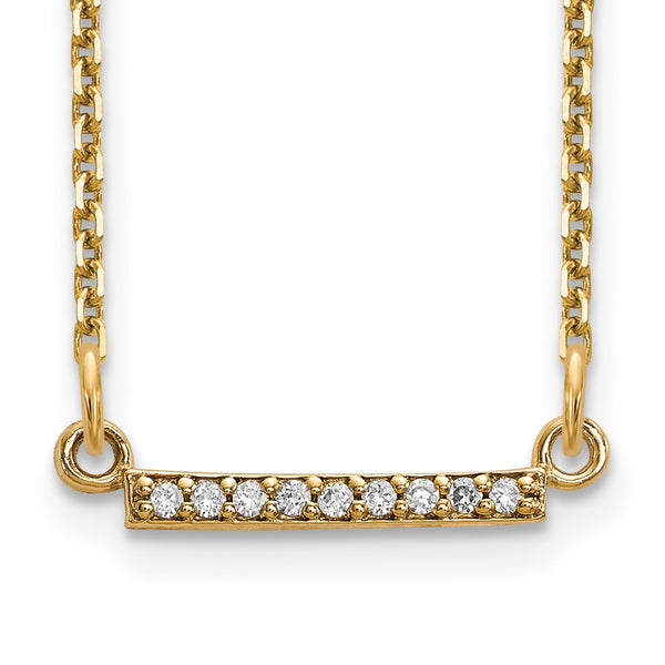 10ky Diamond Tiny Bar Necklace - Birthstone Company