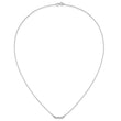 10k White Gold Diamond Tiny Bar Necklace - Birthstone Company