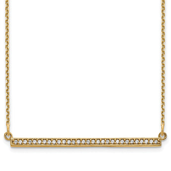 10ky Diamond Bar Necklace