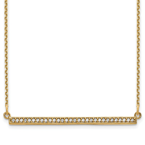 10ky Diamond Bar Necklace