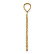 10K Nugget Cross Pendant
