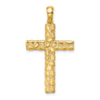 10K Nugget Cross Pendant