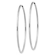 10k White Gold 1.5mm Polished Endless Hoop Earrings