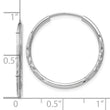 10k White Gold 1.5mm Diamond-cut Endless Hoop Earrings