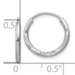 10k White Gold 1.5mm Diamond-cut Endless Hoop Earrings