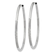 10k White Gold 2mm Diamond-cut Endless Hoop Earrings
