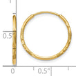 10k 1.25mm Diamond-cut Endless Hoop Earring