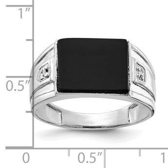 10K White Gold AA Diamond men's ring, Size 10 - Birthstone Company