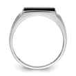 10K White Gold AA Diamond men's ring, Size 10 - Birthstone Company