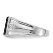 10K White Gold AA Diamond men's ring, Size 10 - Birthstone Company