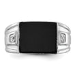 10K White Gold AA Diamond men's ring, Size 10 - Birthstone Company