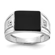 10K White Gold AA Diamond men's ring, Size 10 - Birthstone Company