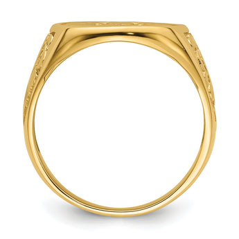 10k Men's Polished and Grooved (Not Enameled) Masonic Ring