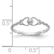 10K White Gold AA Diamond heart ring