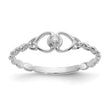 10K White Gold AA Diamond heart ring