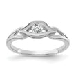 10K White Gold Polished AA Diamond ring